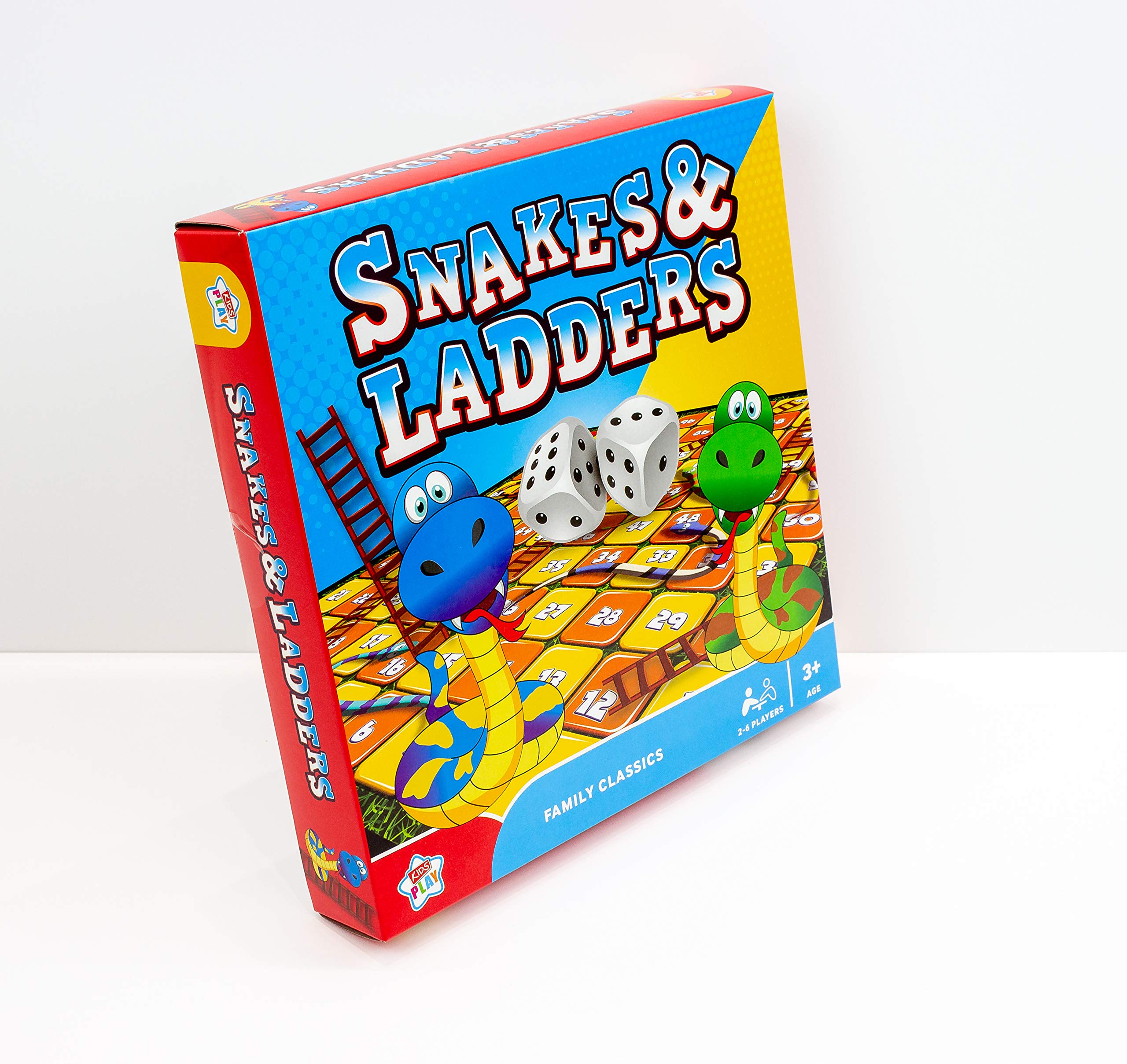 Kids Play Snake & Ladders Board Game - Family Edition | 2-6 Players | Ages 3+ 2