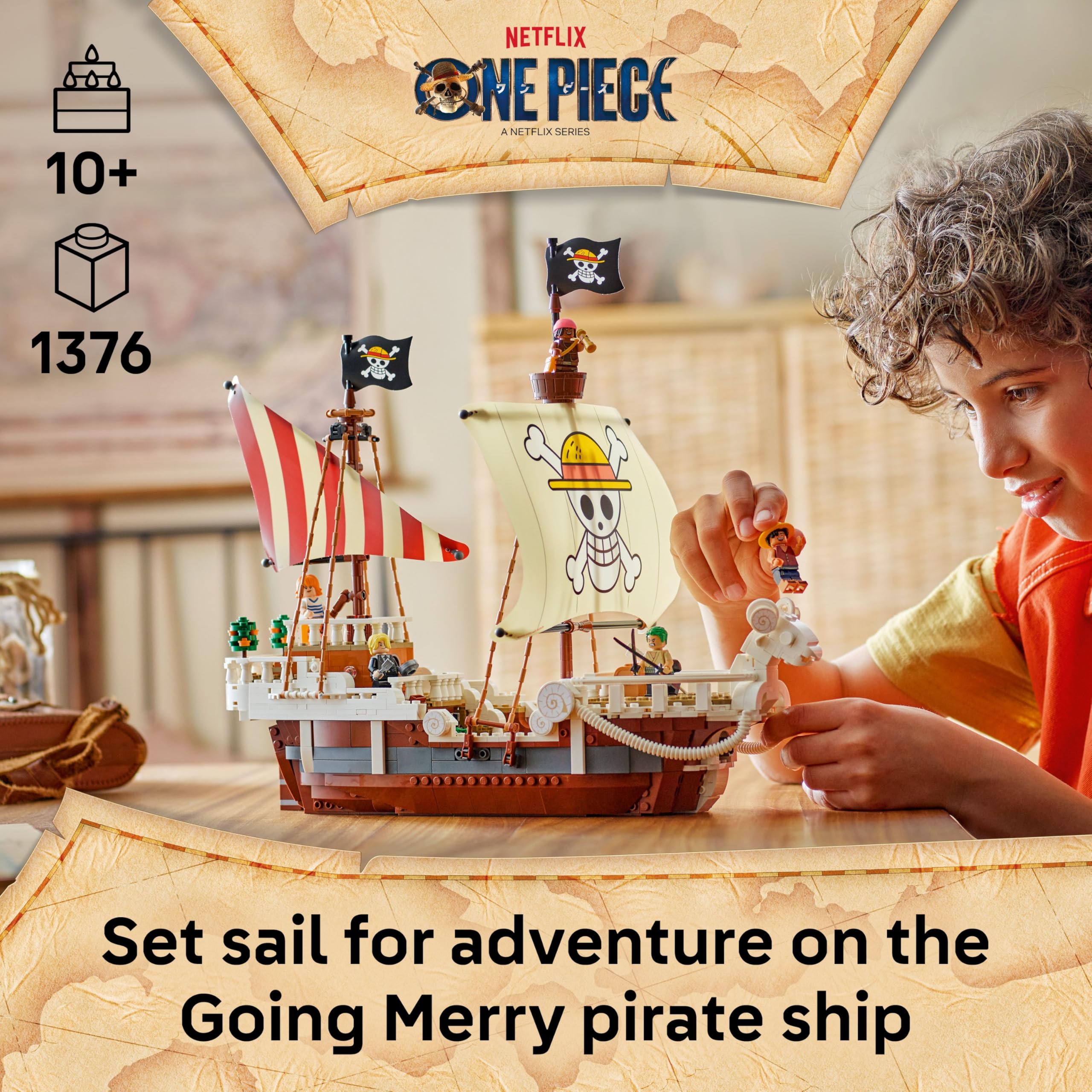 LEGO ONE PIECE The Going Merry Pirate Ship Building Set 75639 for Ages 10+ 2