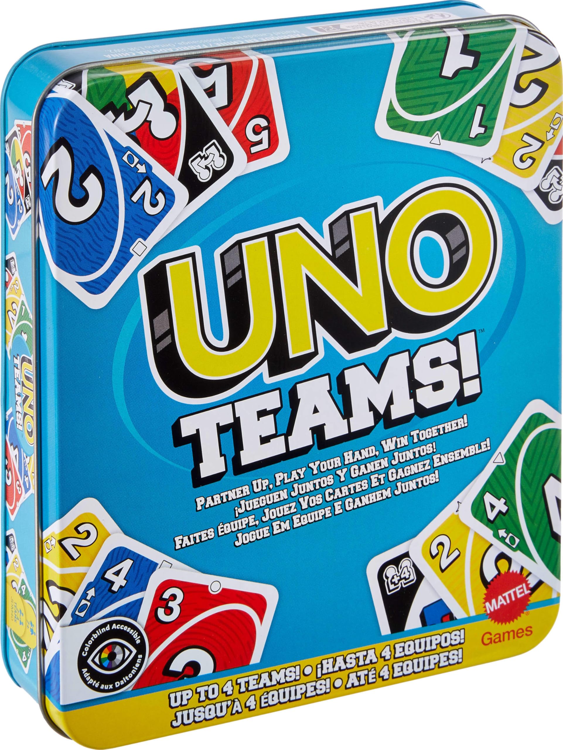 Mattel Games UNO Teams Card Game for Family & Party Nights 1