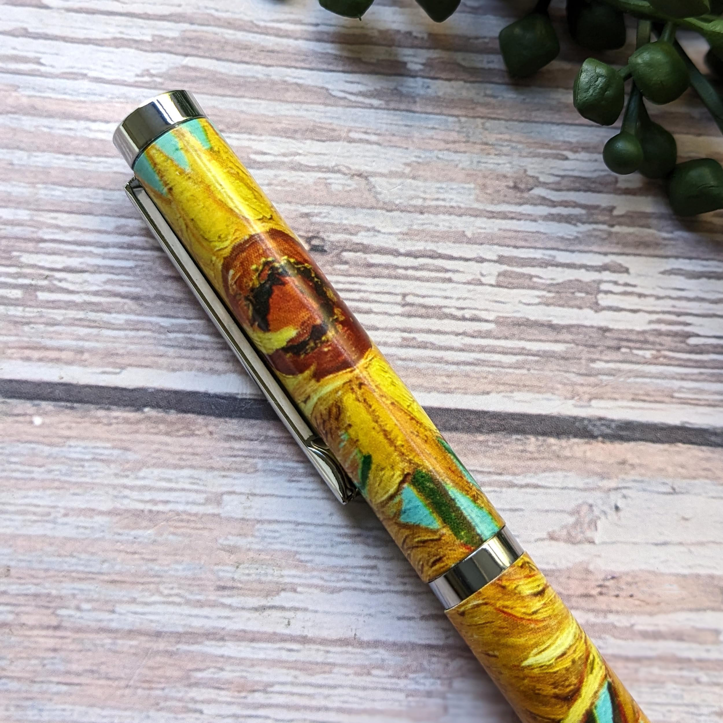 Robert Frederick Van Gogh Sunflowers Ballpoint Pen with Twist Nib | Black Ink | Gift Box 4