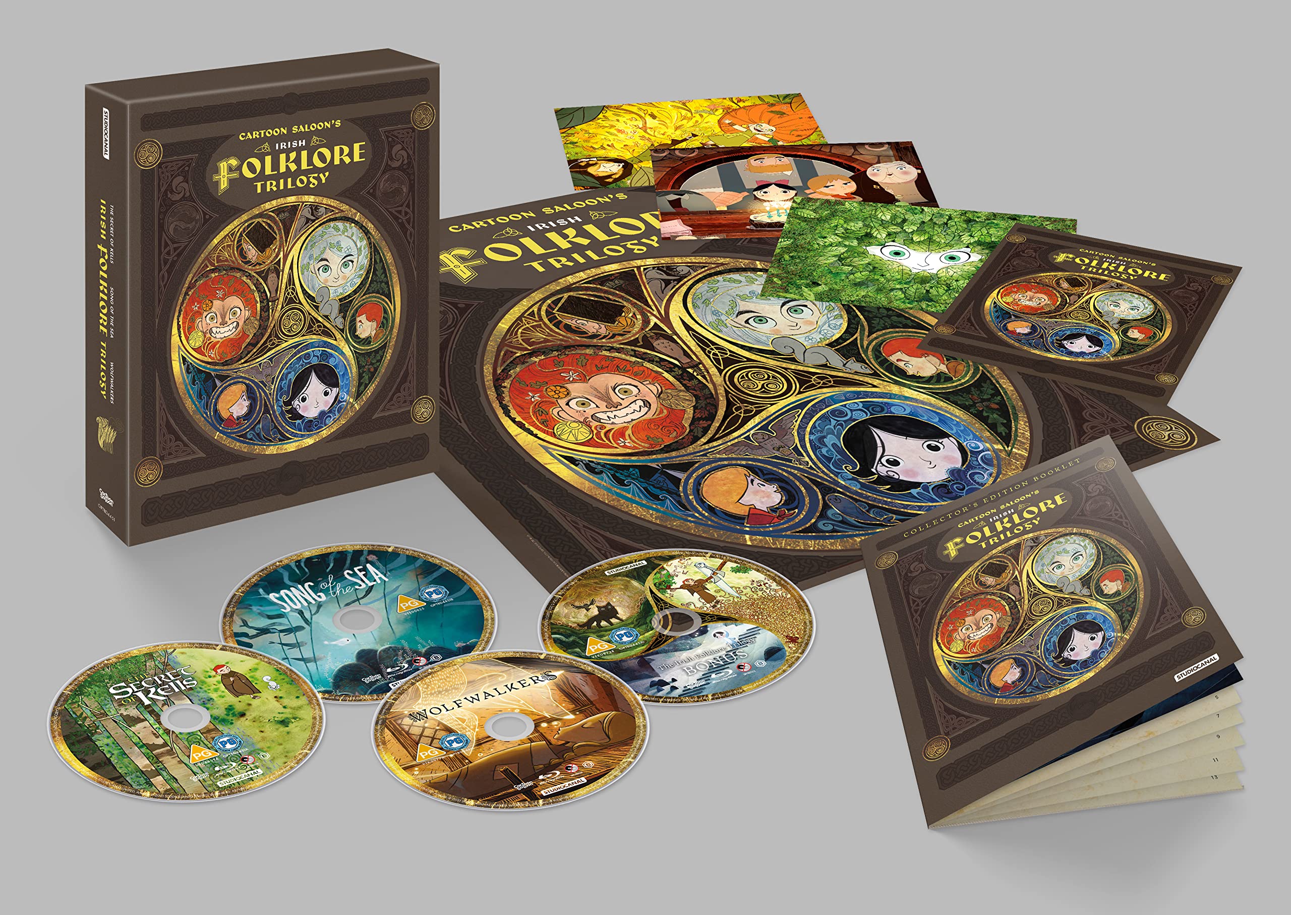 Cartoon Saloon Irish Folklore Trilogy (The Secret of Kells, Song of the Sea, Wolfwalkers) - Blu-ray Limited Edition [Blu-ray] 3