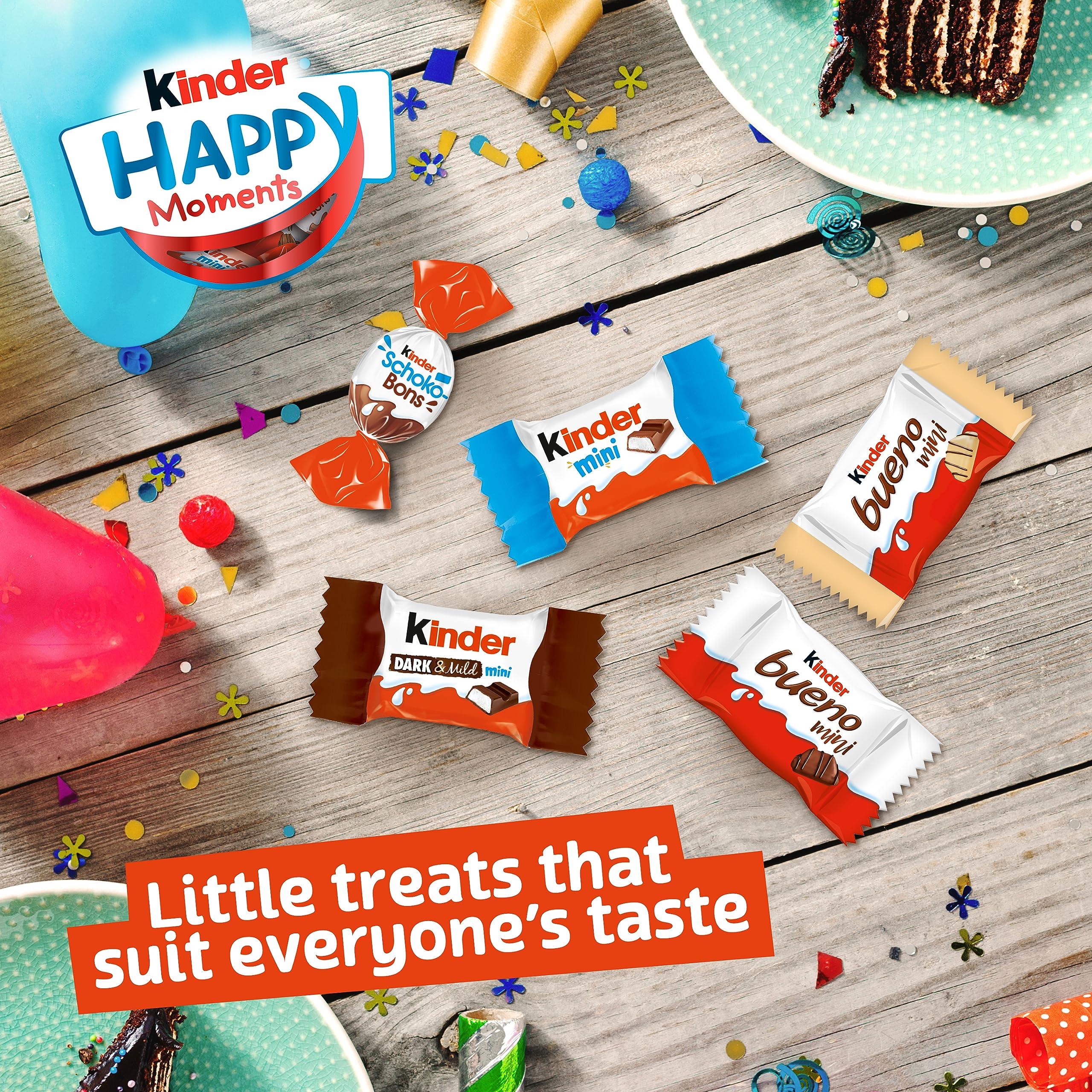 Kinder Happy Moments Exclusive Chocolate Gift Box - 1kg Bulk Share Pack with Assorted Minis 6