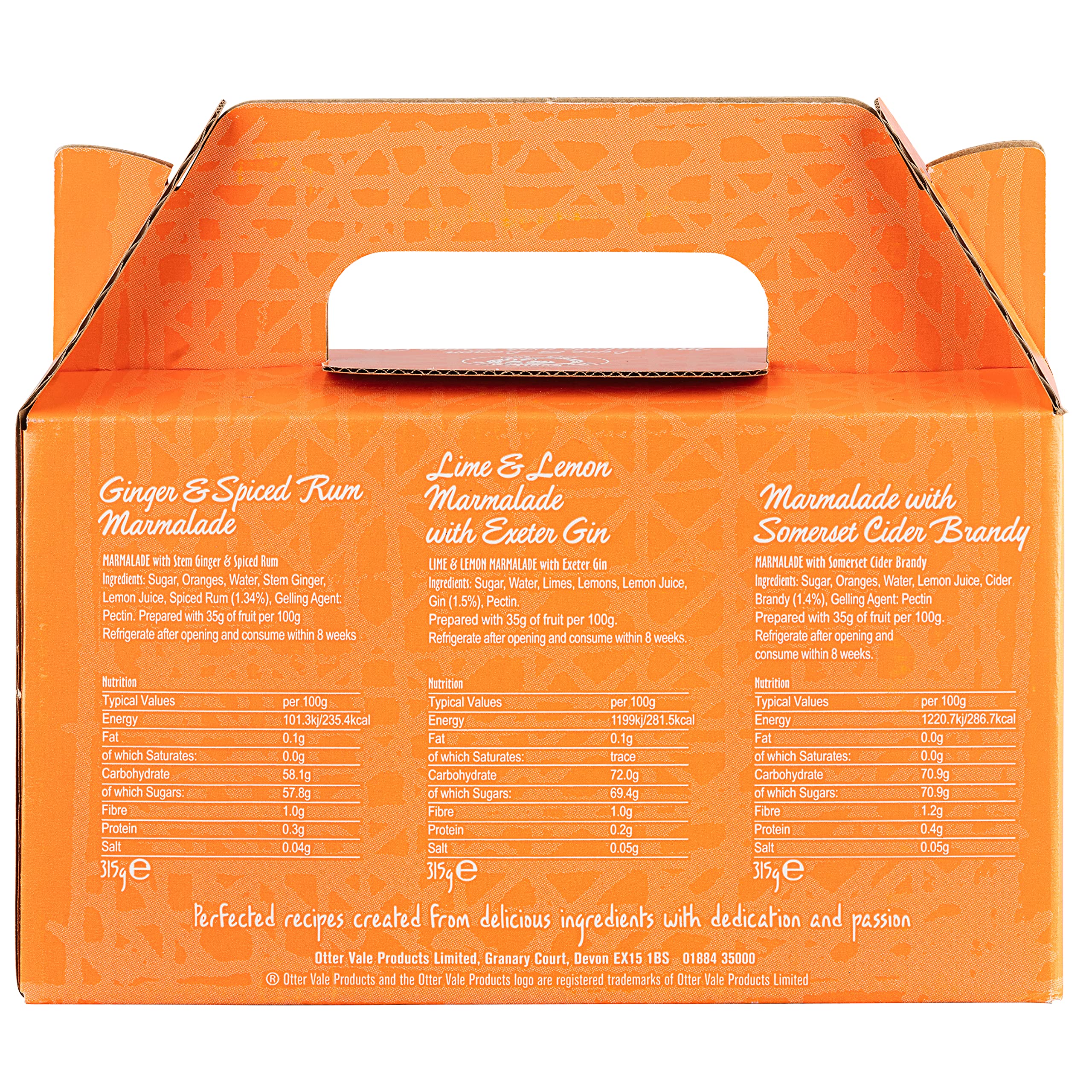 Otter Vale Marmalade Gift Pack - Three Handmade Flavours with Gin, Rum & Brandy 4