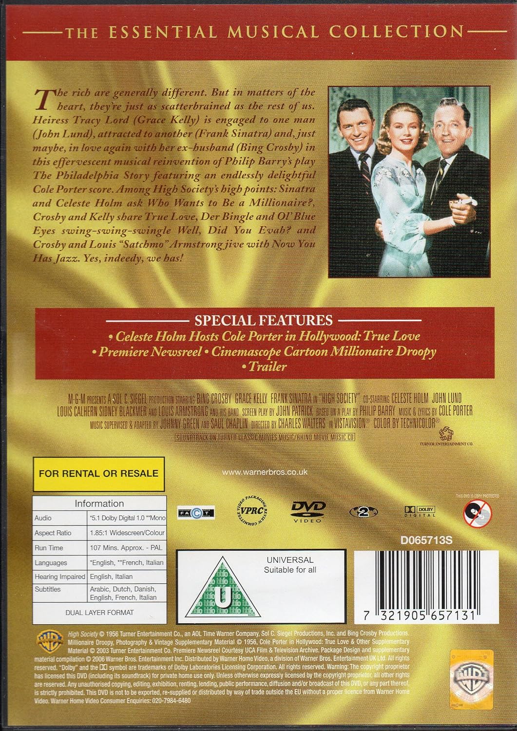 High Society (1956) - DVD Theatrical Cut (Region 2)