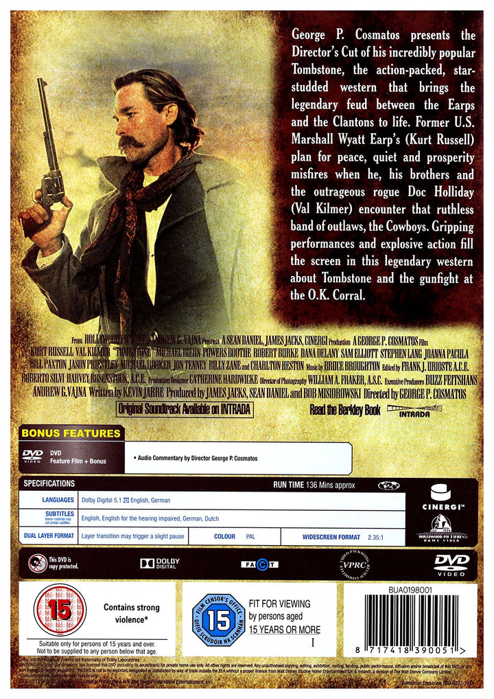 Tombstone (1993) - Director's Cut [DVD]