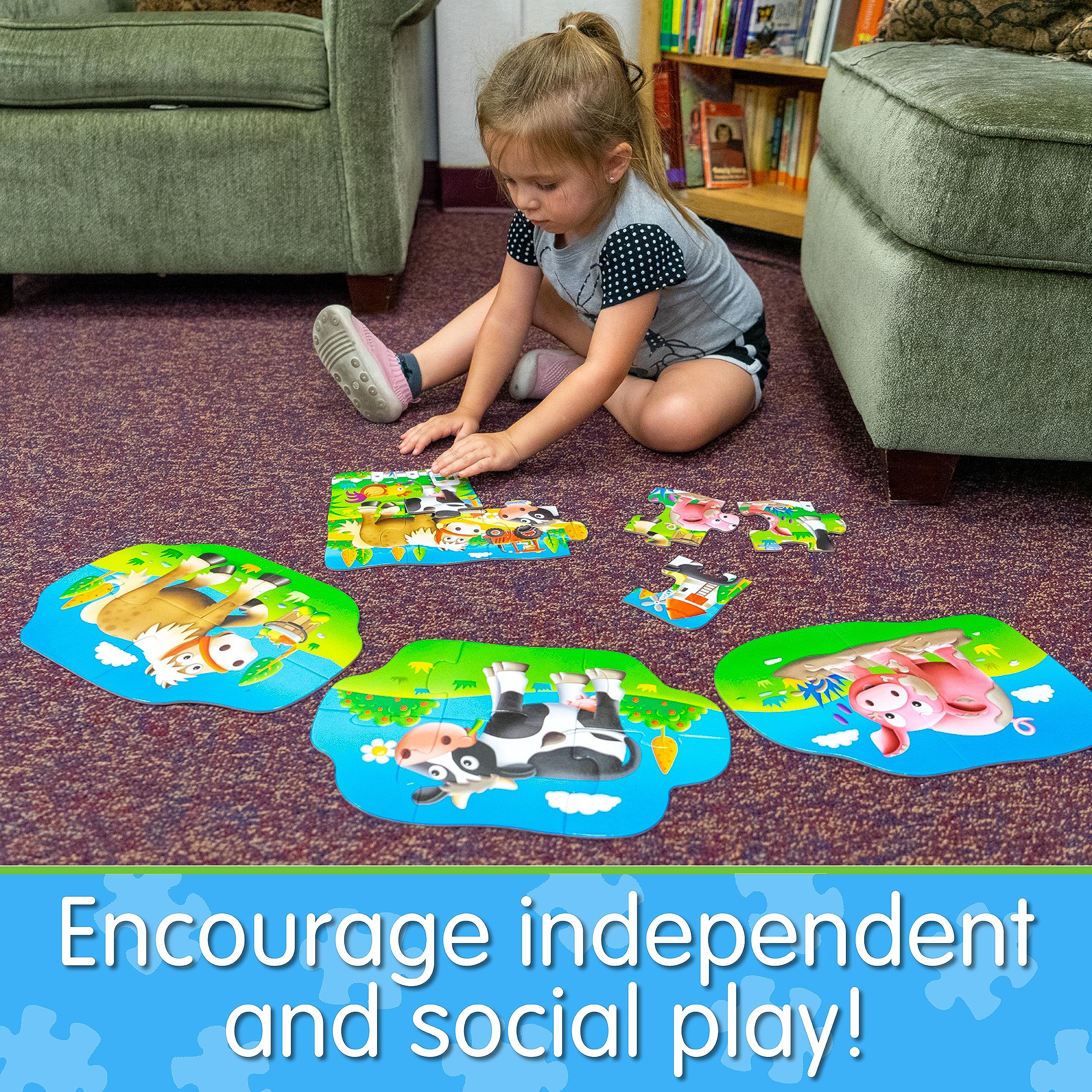 The Learning Journey Farm My First Puzzle Sets - 4 Progressive Puzzles for Toddlers 2-5 Years 6