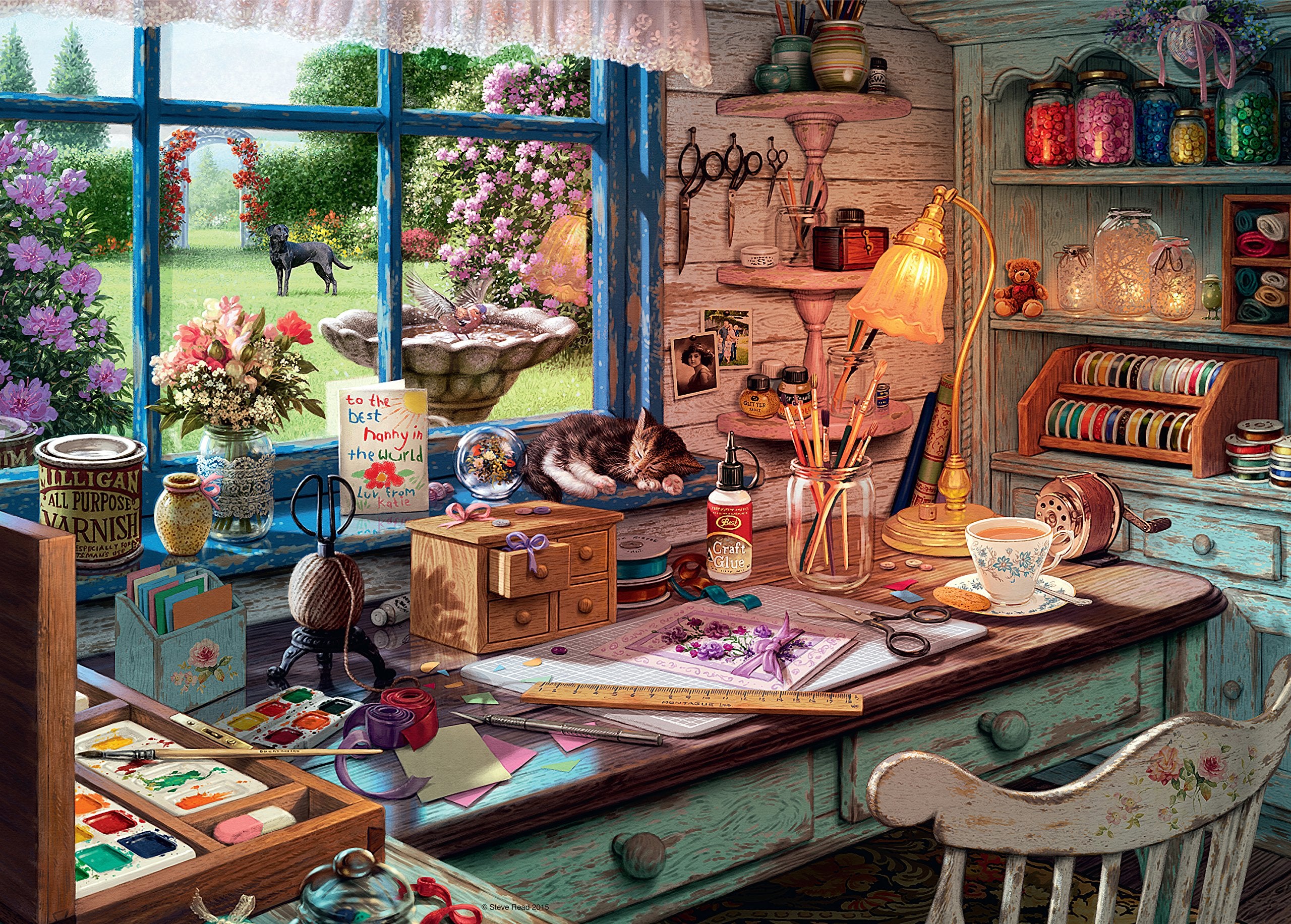 Ravensburger My Haven No. 1 The Craft Shed 1000 Piece Jigsaw Puzzle 1