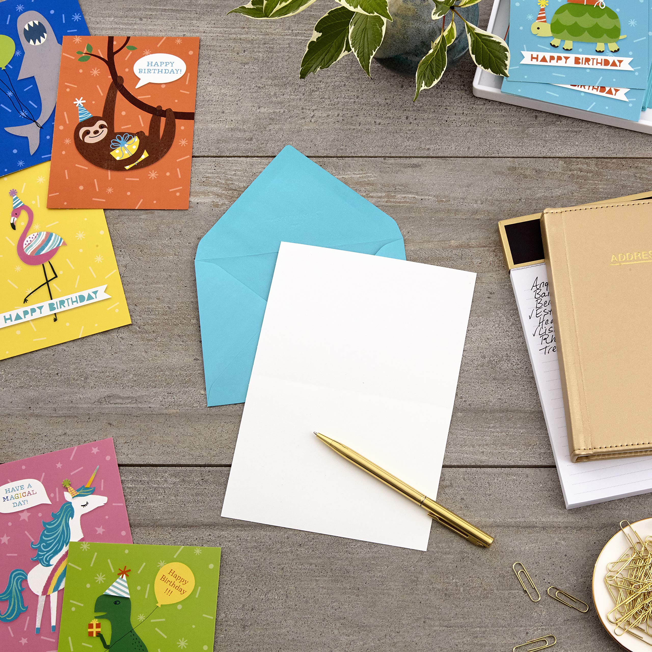 Hallmark Kids Birthday Cards Assortment - 48 Cards, 6 Designs, Blank Inside | 3.75" x 5.2" 2