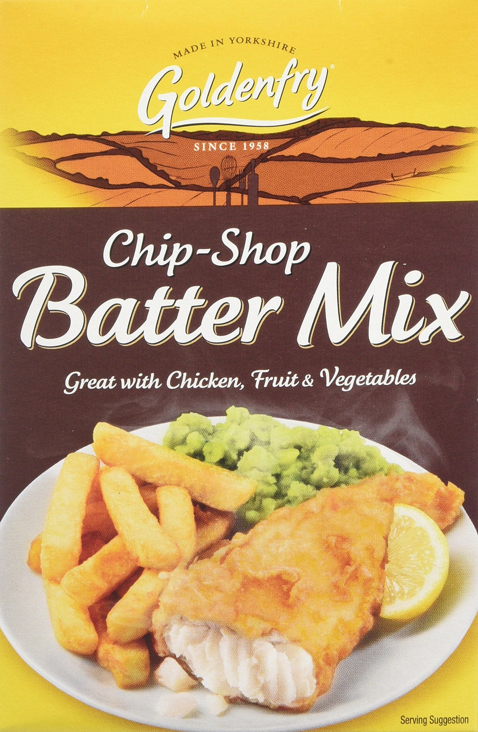 Goldenfry Original Chip-Shop Batter Mix - Light & Crispy | 170g Pack of 12 1