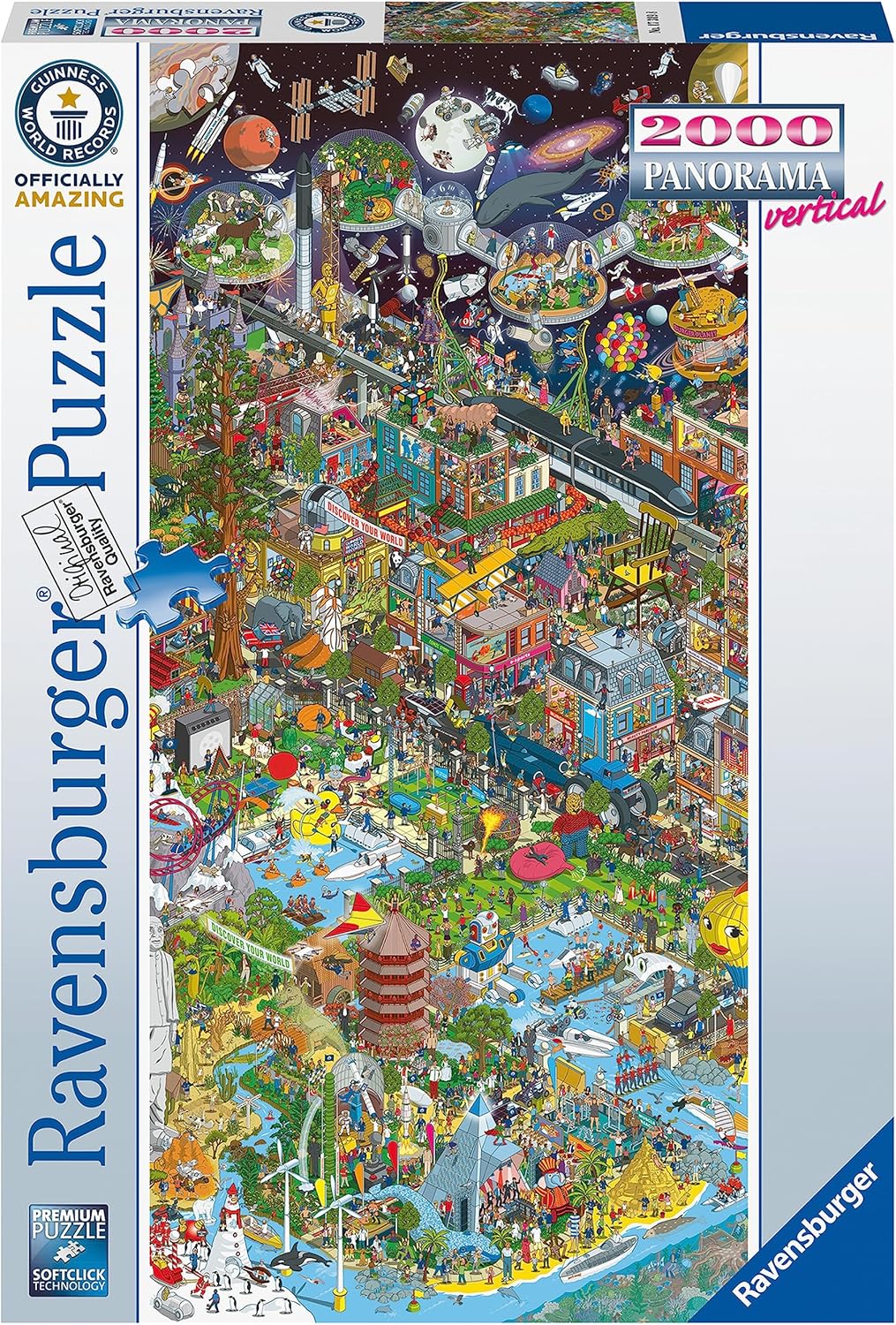 Ravensburger Guinness World Records 2000 Piece Jigsaw Puzzle - Panoramic Puzzle for Adults & Kids 12+ 1