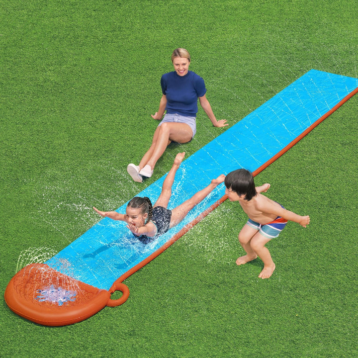 Toboggan aquatique simple Bestway H20GO, glissade et toboggan gonflables de 4,88 m avec arroseurs intégrés