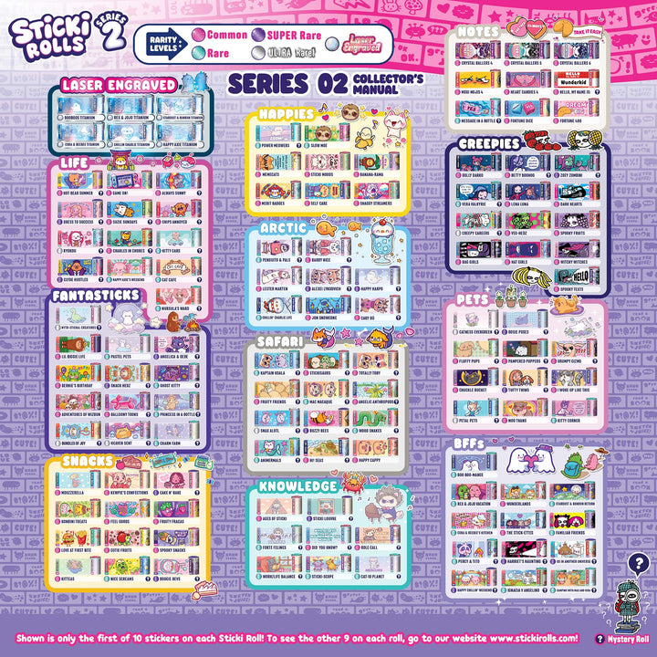 Sky Castle Sticki Rolls Series 2 - Sticki Station S2 Wearable & Shareable Sticker Craft Kit