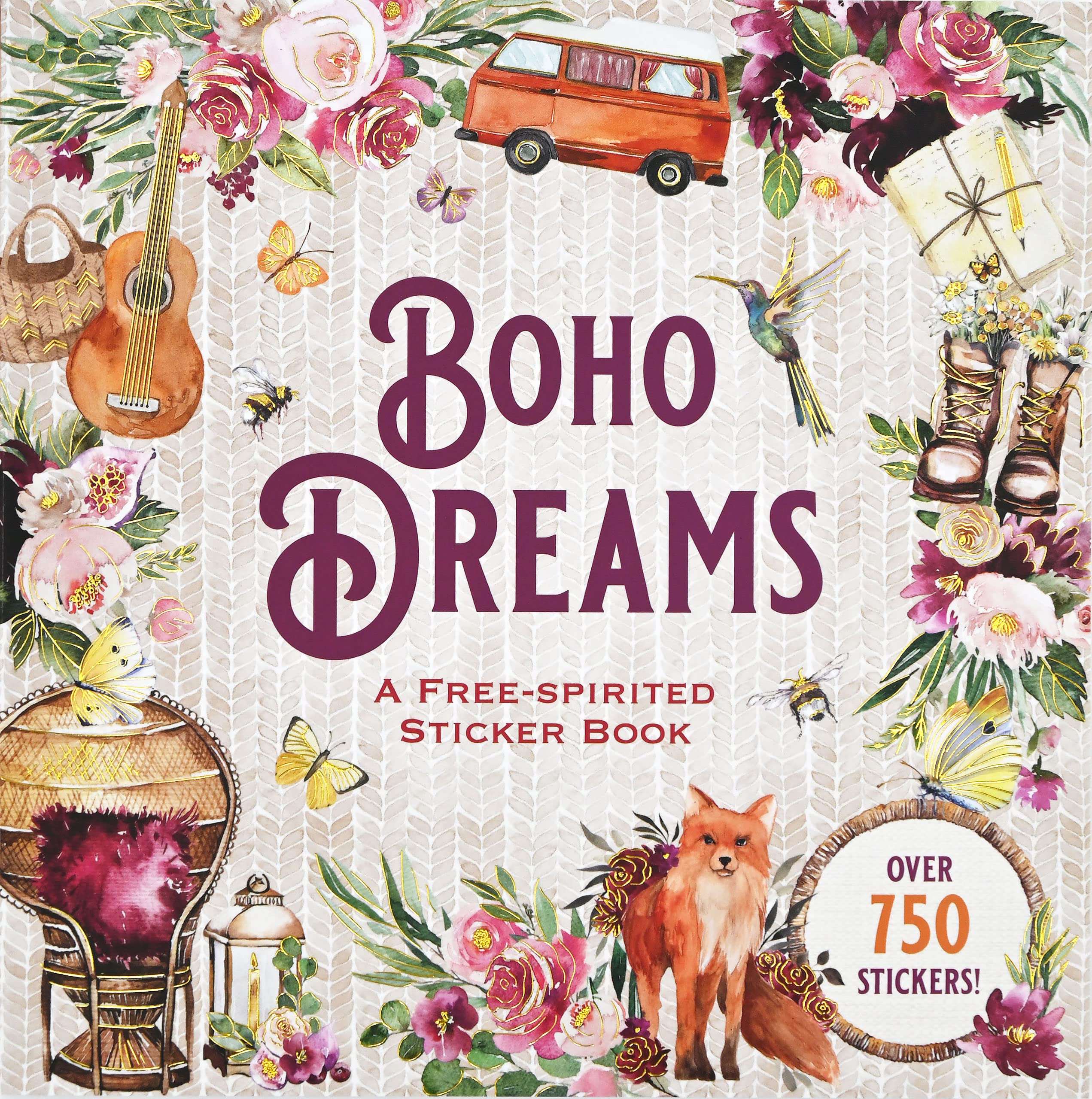 Peter Pauper Press Boho Dreams Sticker Book - Floral, Animal, Decorative Themes | 750 Stickers | Multi-color 1