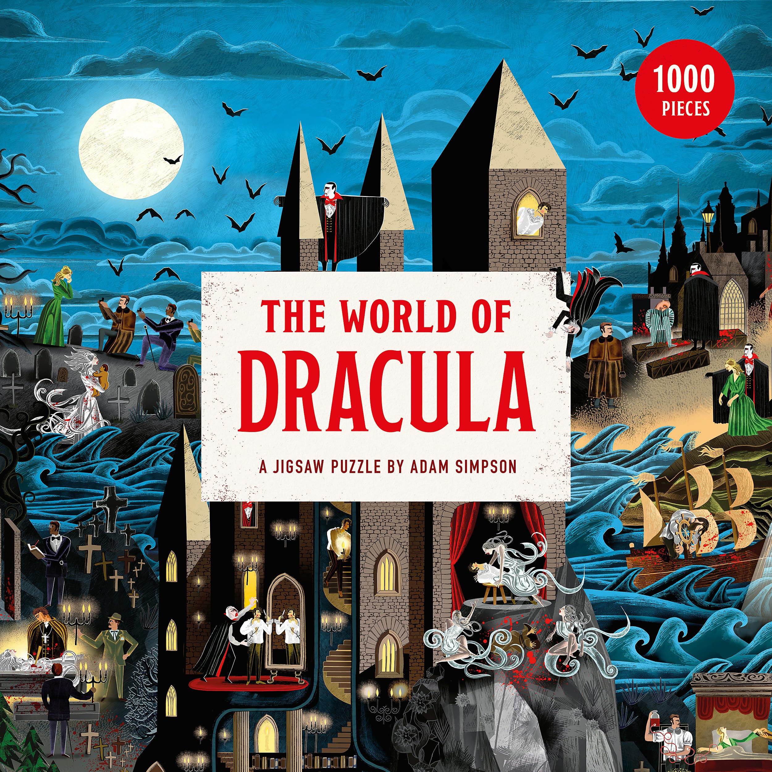 Laurence King The World of Dracula Puzzle - 1000 Pieces | Cardboard Material