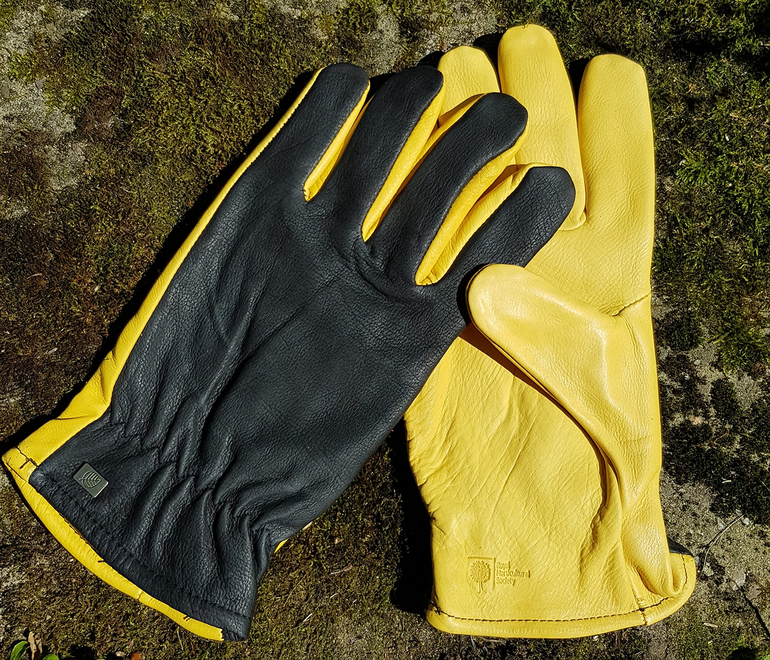 Gloves for people serious about Gardening Gold Leaf DRY TOUCH Deluxe Leather Gardening Gloves | Herren Size | Waterproof