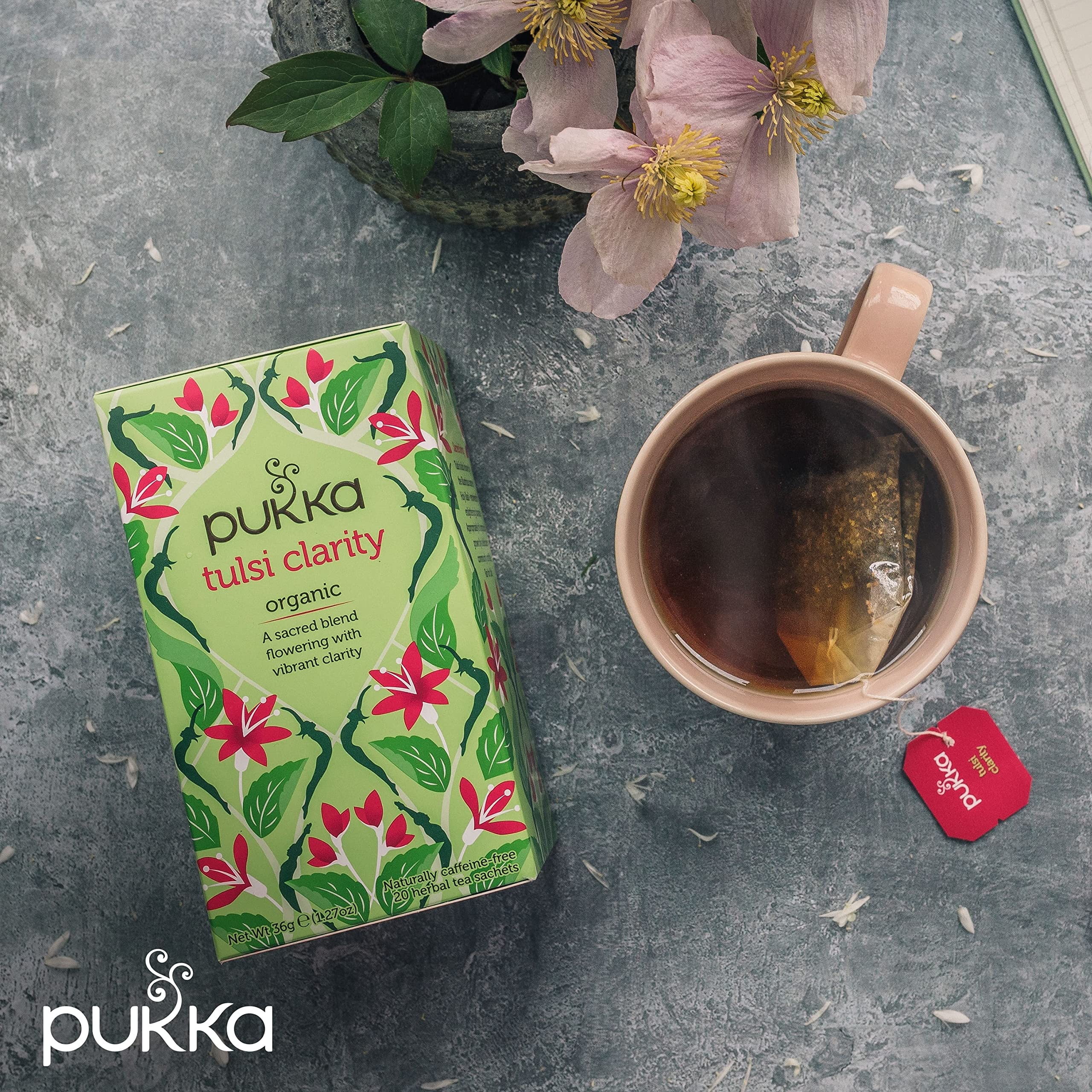 Pukka Herbs Tulsi Clarity Organic Herbal Tea - Mental Clarity, Caffeine-Free | 80 Count 4