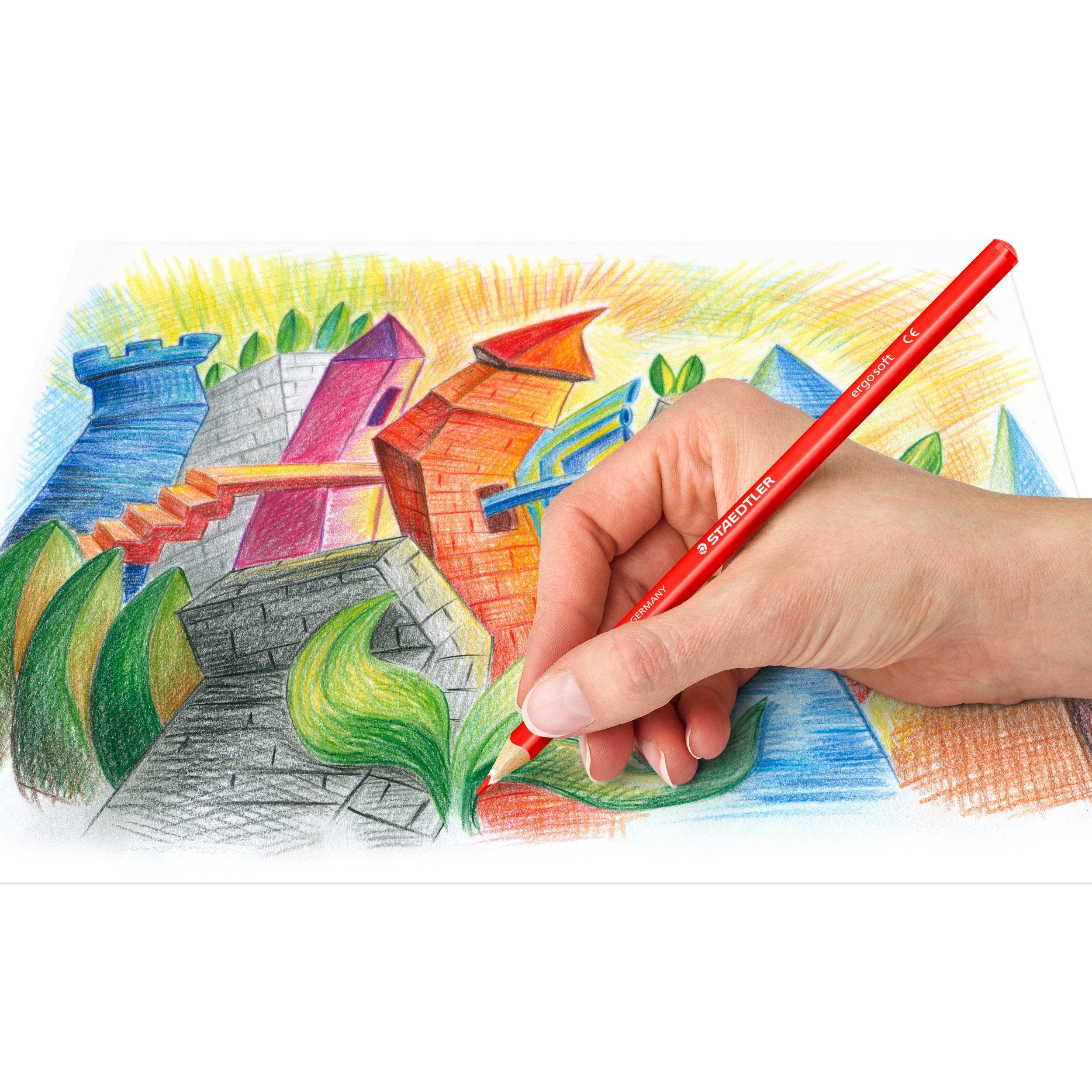 STAEDTLER Ergosoft Triangular Coloured Pencils - Assorted Colours (Pack of 24) 5