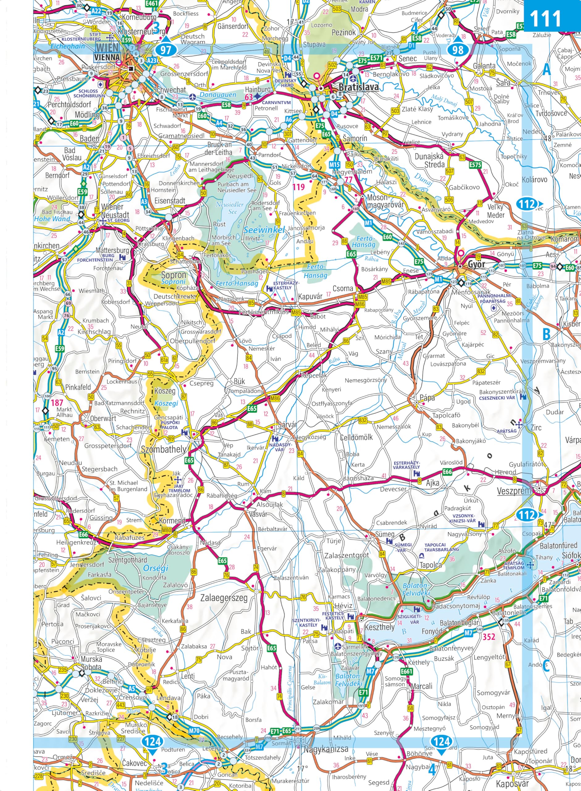 Philip's Philip's 2027 Easy to Read Multiscale Road Atlas of Europe - A4 Spiral Edition 4