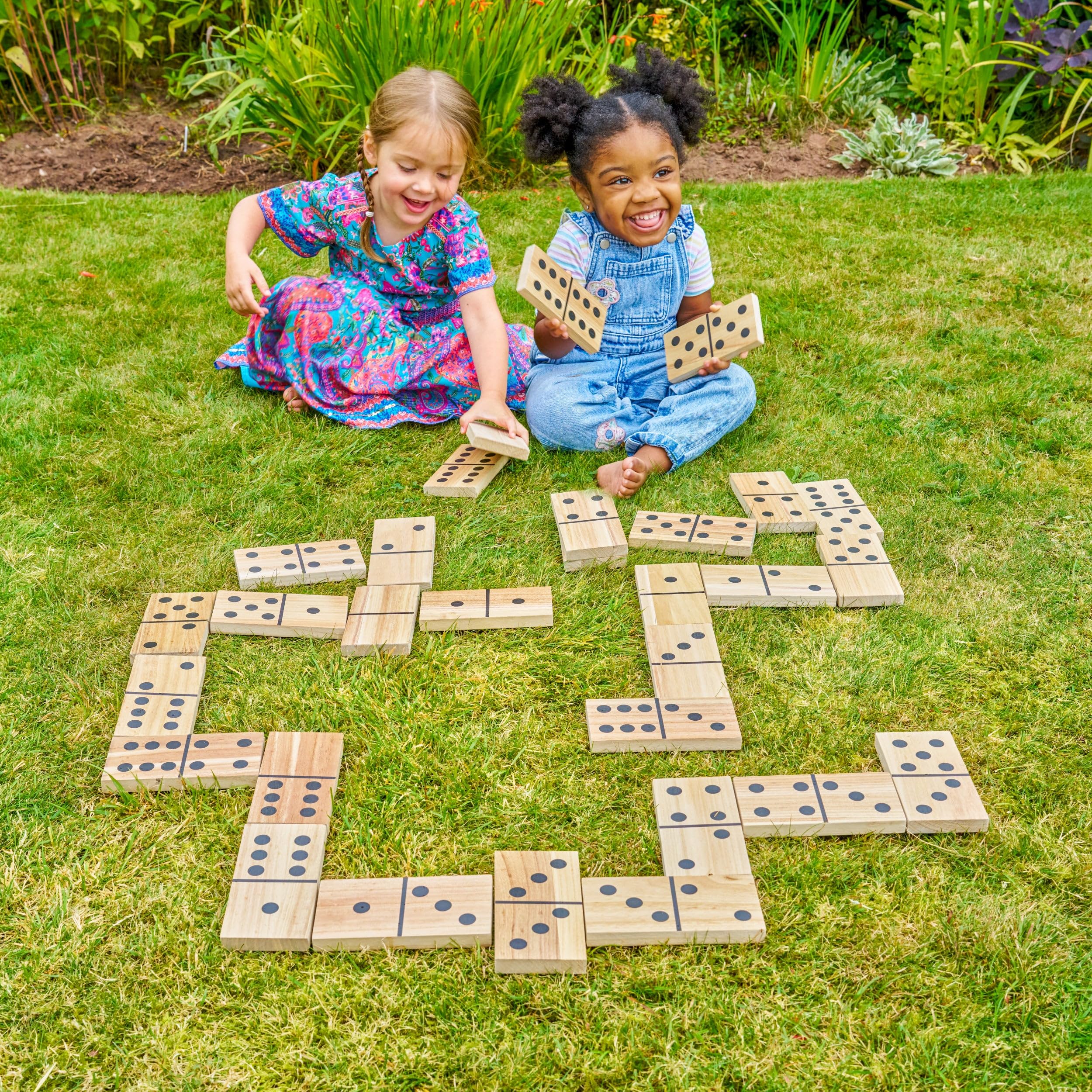 TP Toys Giant Wooden Dominoes Outdoor Family Game with 28 FSC-Certified Tiles 8
