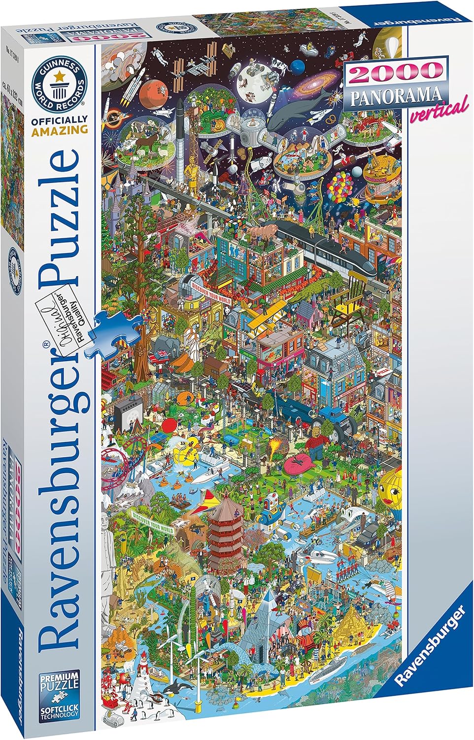 Ravensburger Guinness World Records 2000 Piece Jigsaw Puzzle - Panoramic Puzzle for Adults & Kids 12+ 6