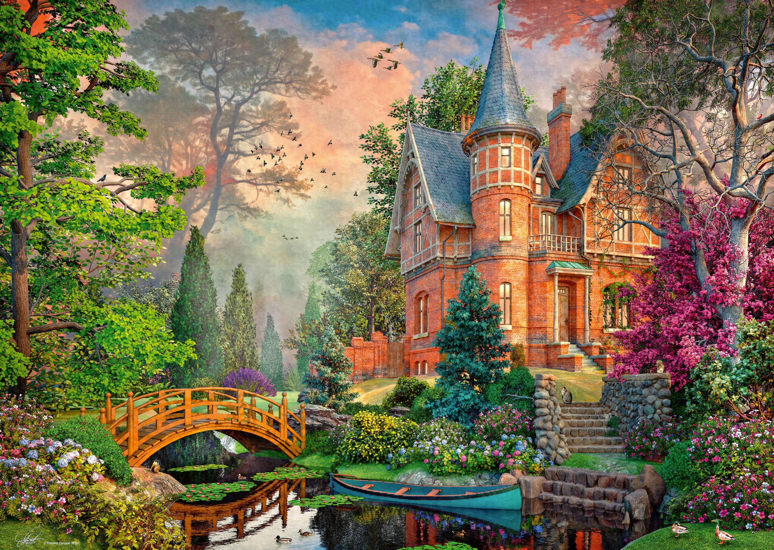 Ravensburger Terracotta Mansion Jigsaw Puzzle - 1000 Pieces | 70x50cm Finished Size 1