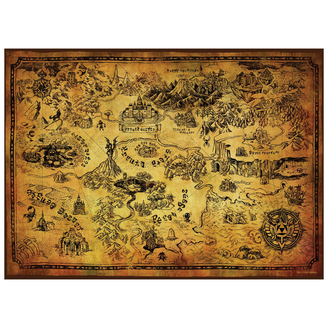 USAopoly Zelda Hyrule Map Puzzle - 1000 Pieces, Ages 8+