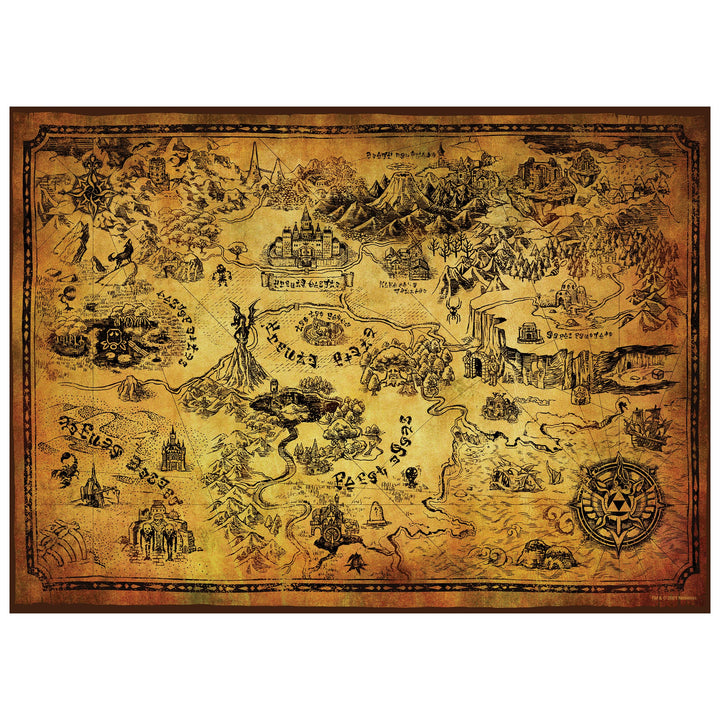 USAopoly Zelda Hyrule Map Puzzle - 1000 Pieces, Ages 8+