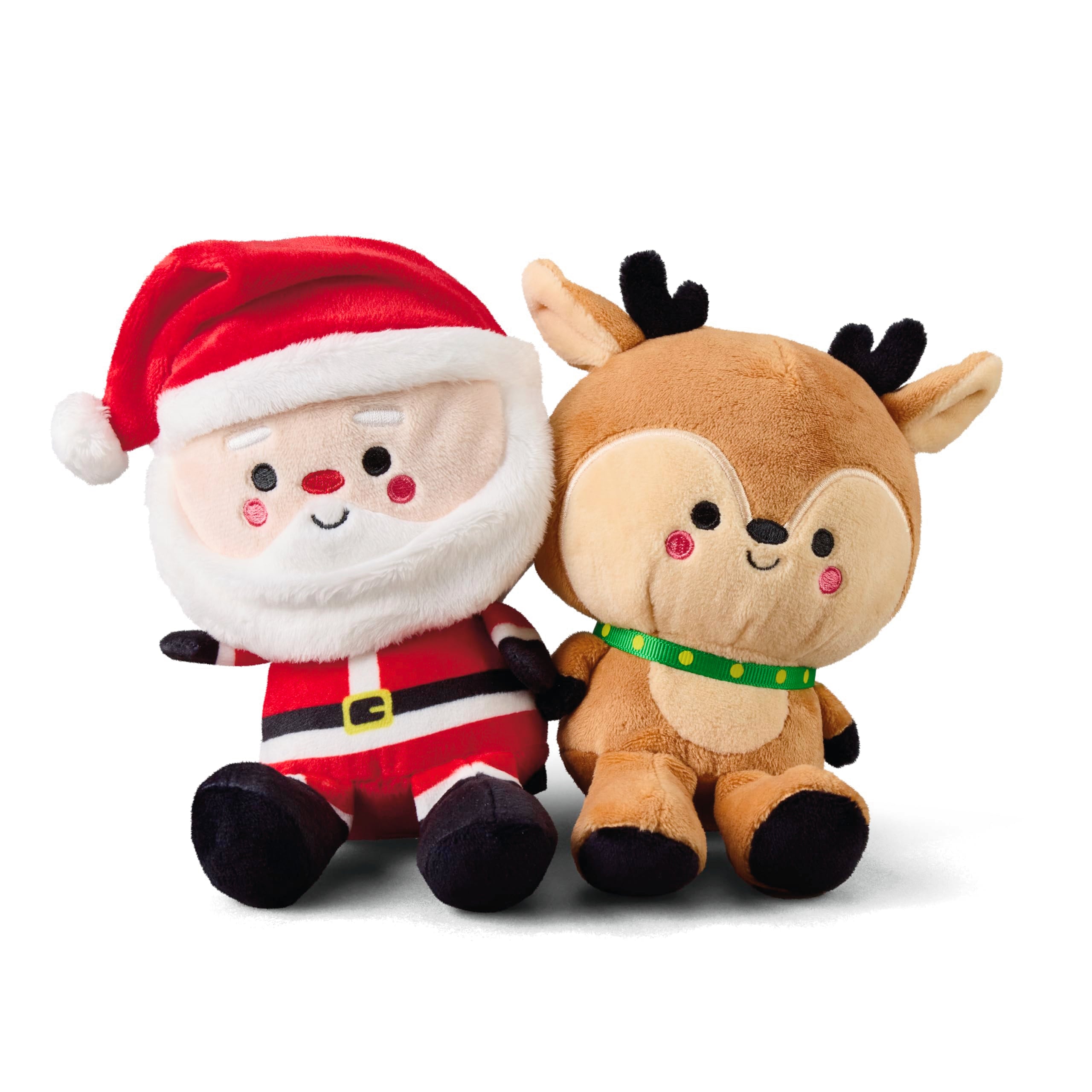 Hallmark Better Together Santa and Reindeer Plush Pair - Magnetic Soft Toy Set 7