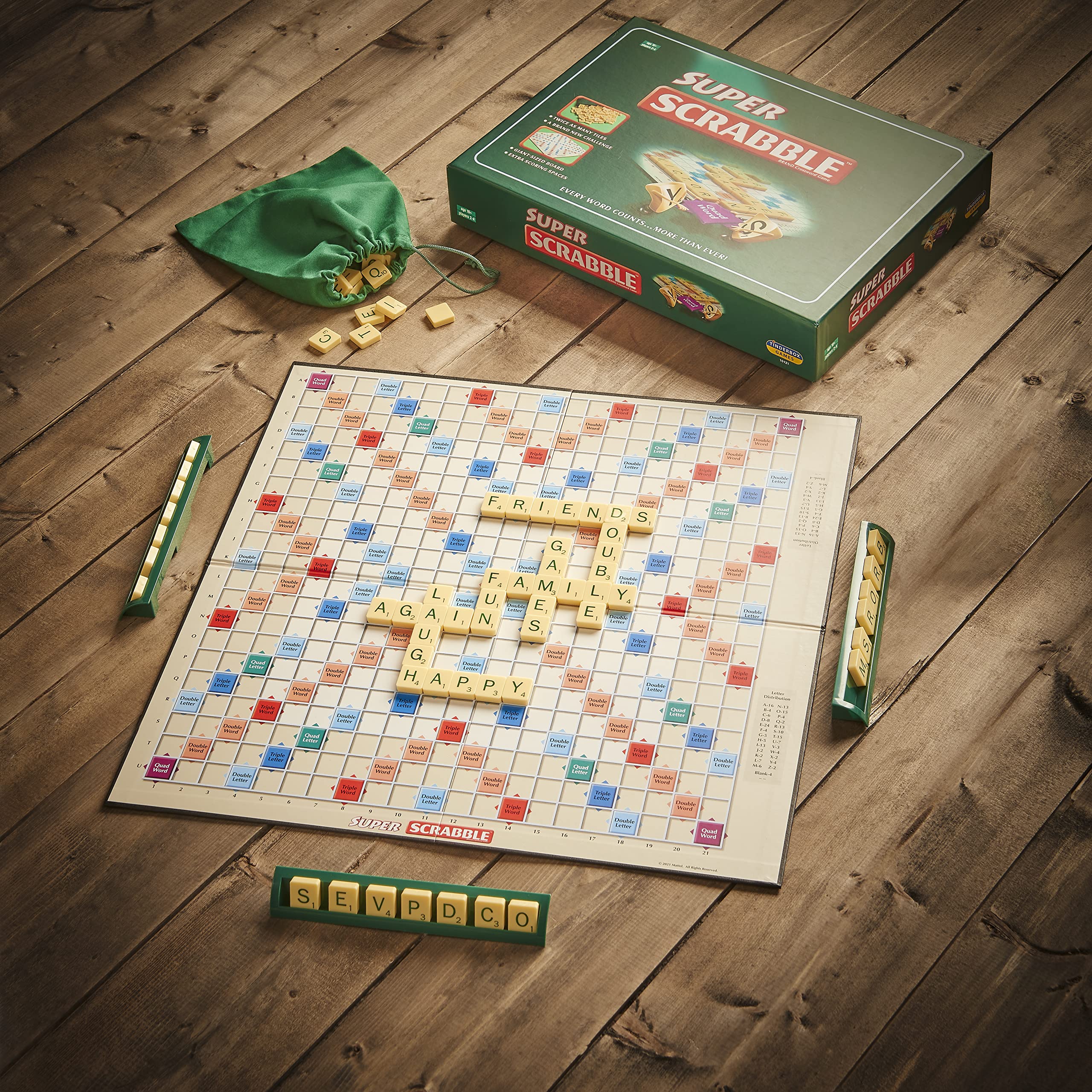 Ideal Super Scrabble Board Game 15