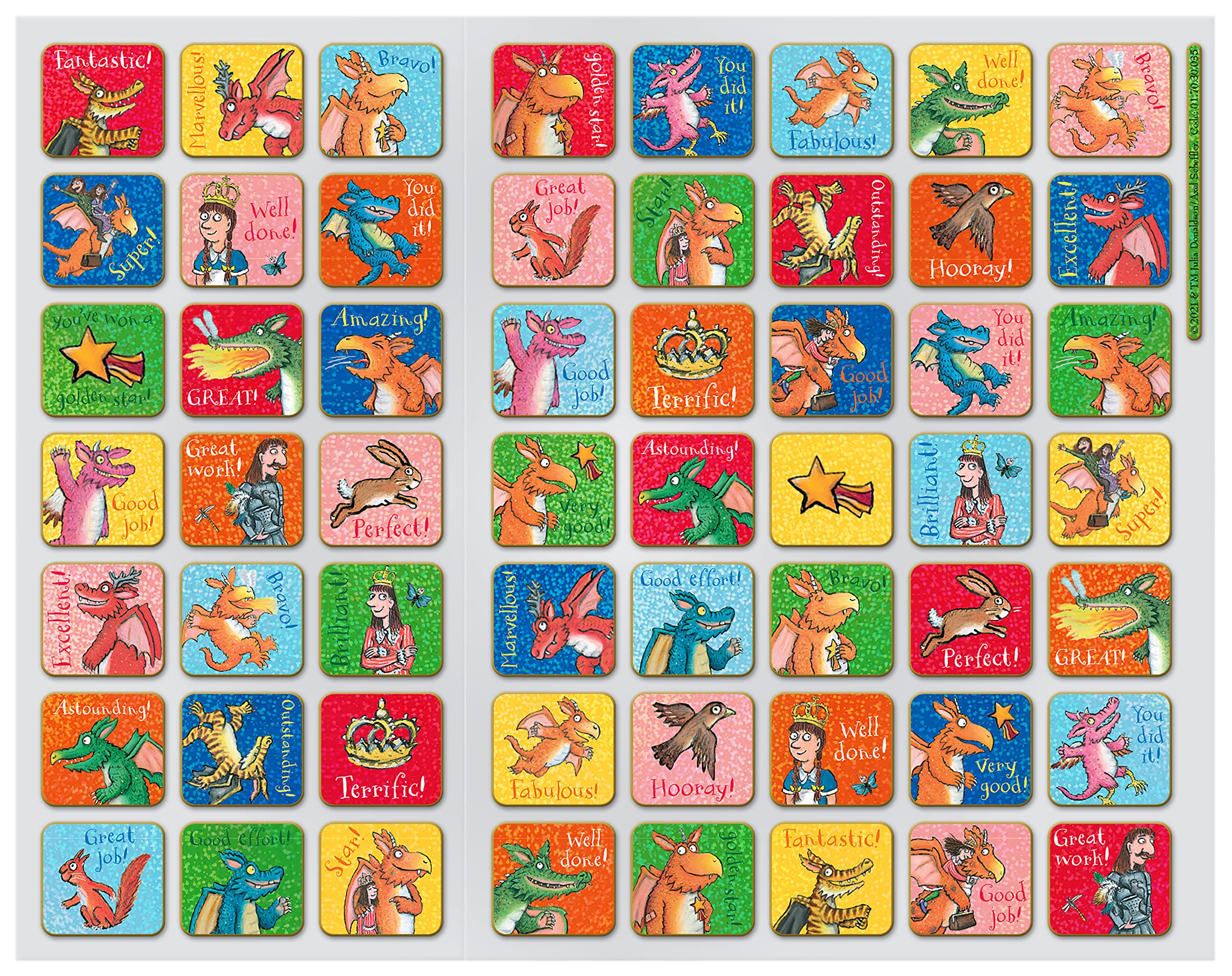 Paper Projects Zog Reward Chart - Wipe-Clean Surface | Includes 56 Sparkly Stickers | 29.7cm x 42cm