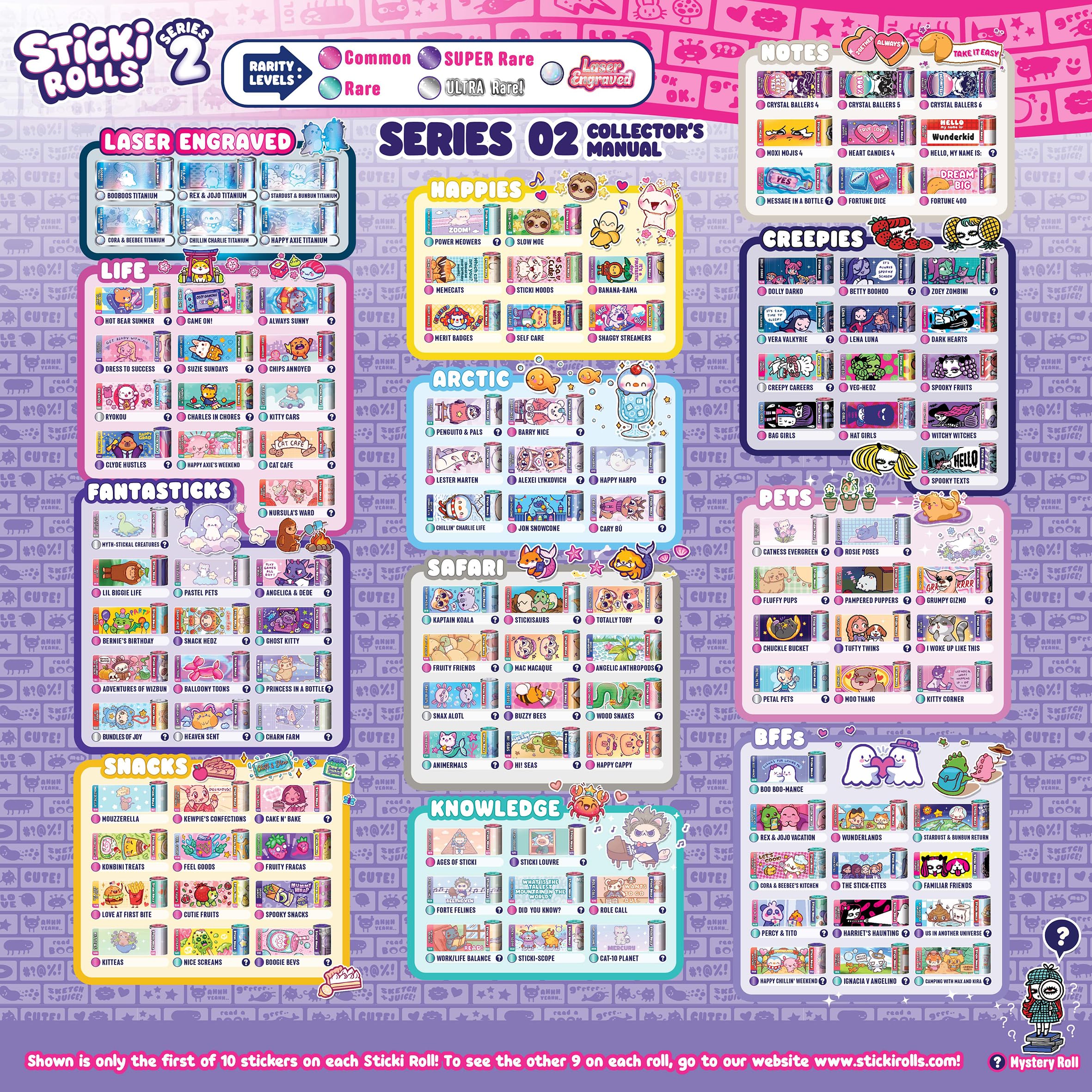 Sky Castle Sticki Rolls Series 2 - Wearable & Shareable Holographic Sticker Book 6