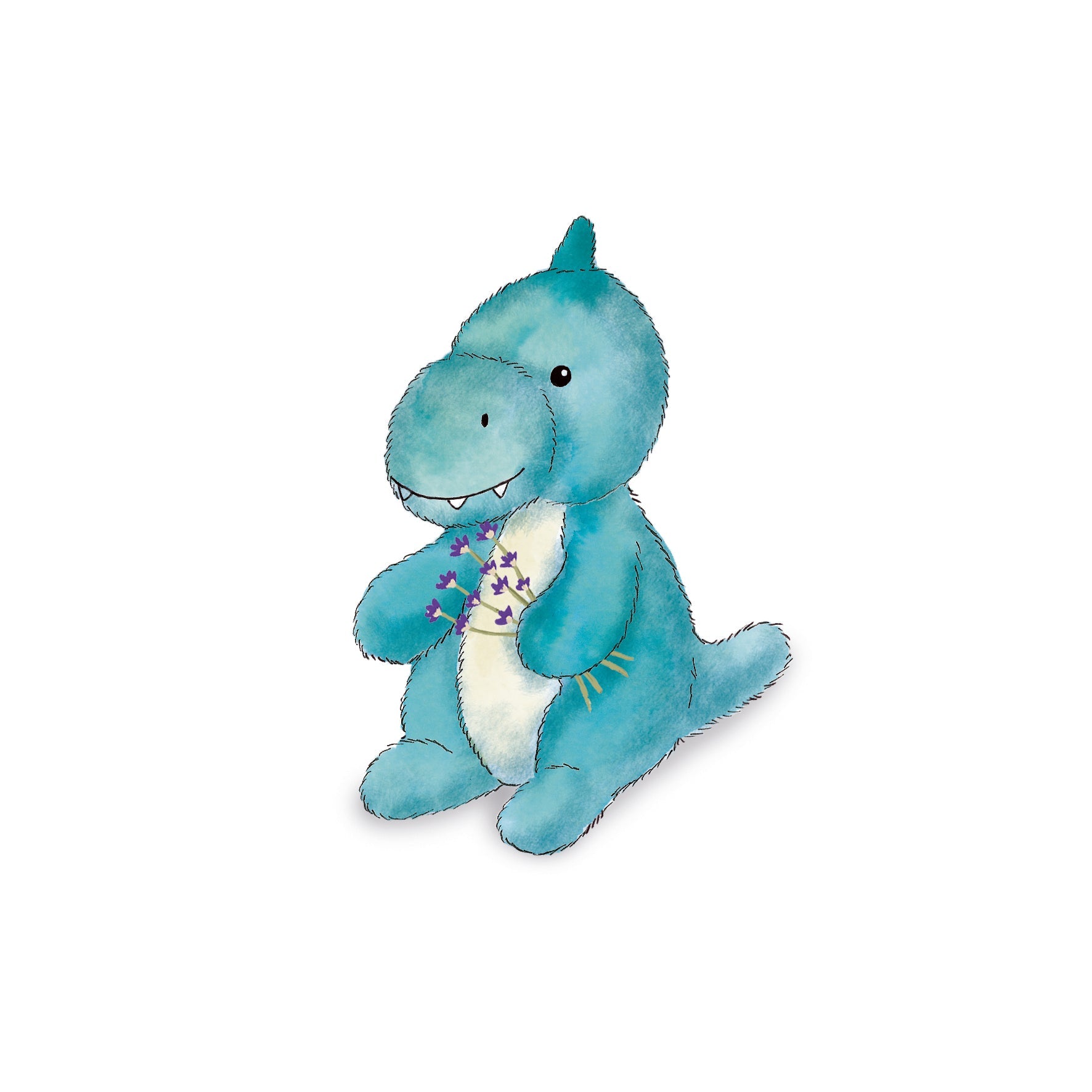 Warmies Baby Dinosaur Blue - Microwavable Plush Toy with French Lavender Scent 7