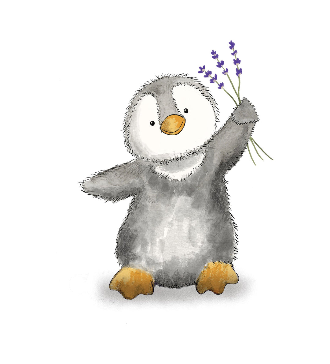 Warmies 13" Grey Penguin - Fully Heatable Cuddly Toy scented with French Lavender