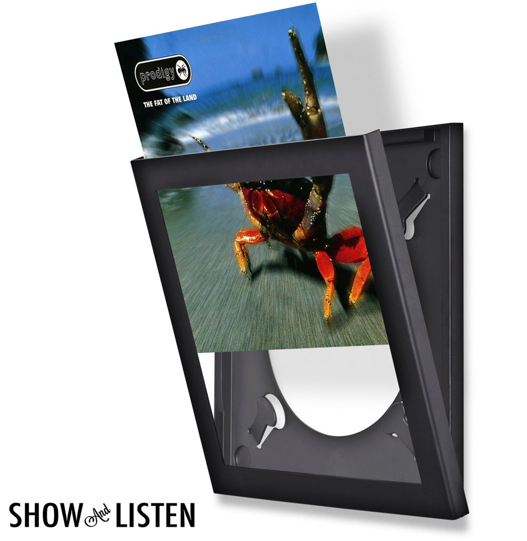 Show &amp; Listen Vinyl-Schallplattenalbum, LP-Rahmen, Single, Schwarz