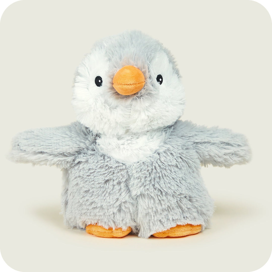 Warmies 13" Grey Penguin - Fully Heatable Cuddly Toy scented with French Lavender