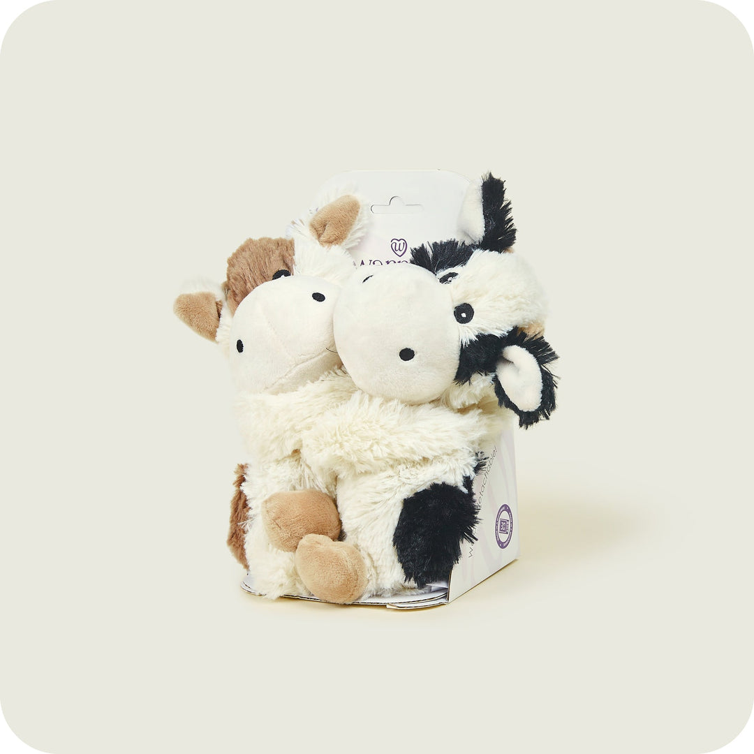 Warmies 9'' Warm Hugs Cows – vollständig erwärmbares Stofftier mit französischem Lavendelduft