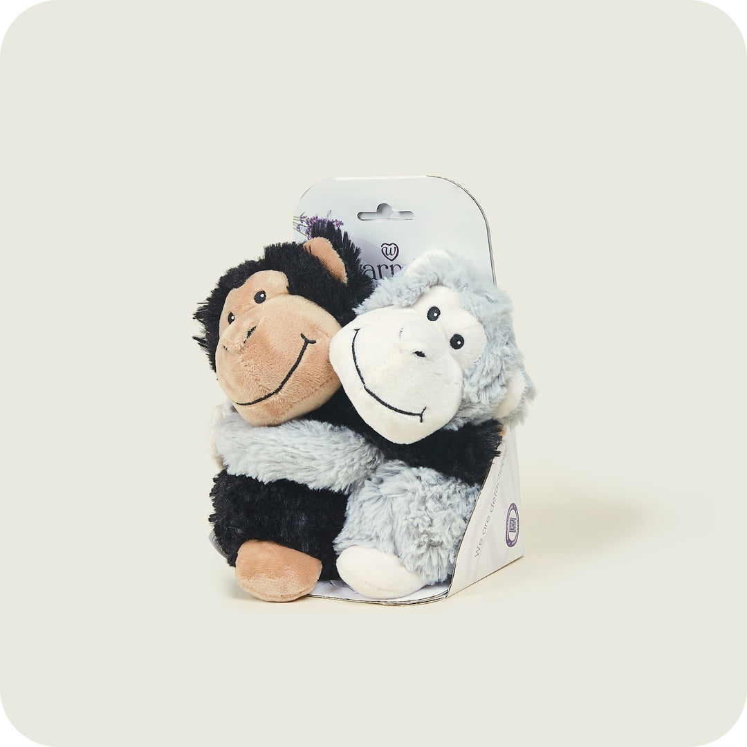 Warmies 9'' Warm Hugs Monkeys – vollständig erwärmbares Stofftier mit französischem Lavendelduft