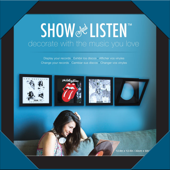 Show &amp; Listen Vinyl-Schallplattenalbum, LP-Rahmen, Single, Schwarz