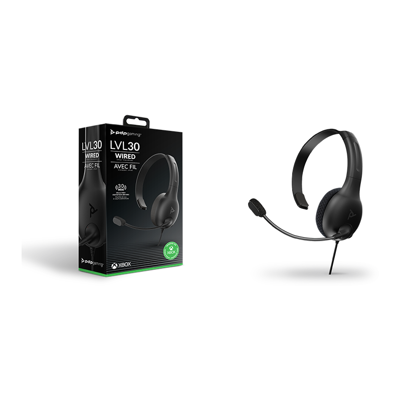 PDP LVL30 Kabelgebundenes Chat-Headset – Xbox One – Schwarz