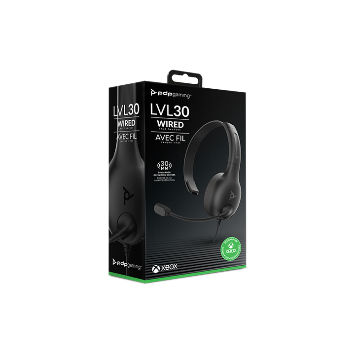 PDP LVL30 Kabelgebundenes Chat-Headset – Xbox One – Schwarz