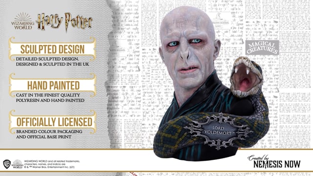 Nemesis Now offiziell lizenzierte Harry-Potter-Lord-Voldemort-Büste, 30,5 cm, Multi C