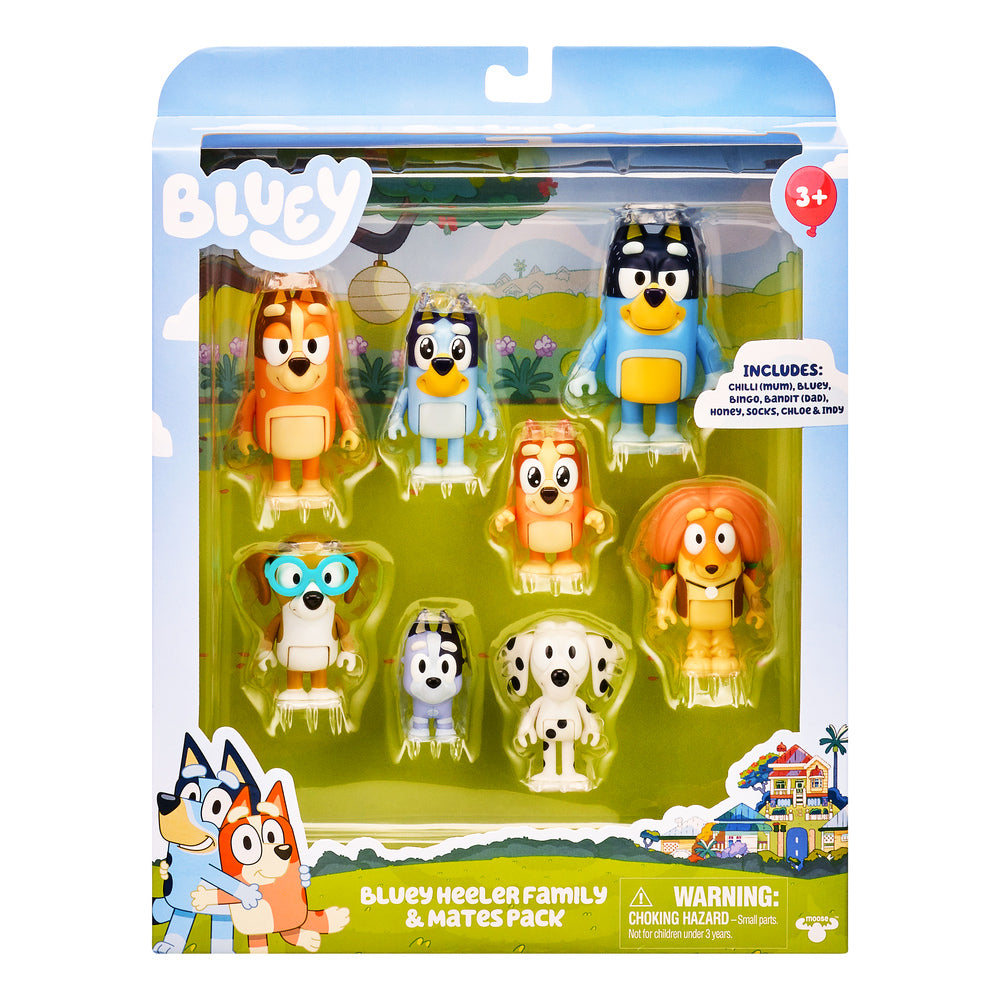 Bluey Family and Friends Figure 8-Pack
