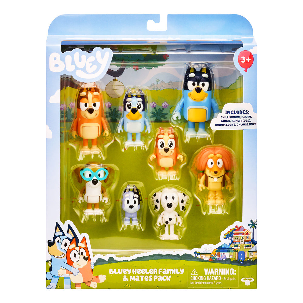 Bluey Family and Friends Figuren im 8er-Pack