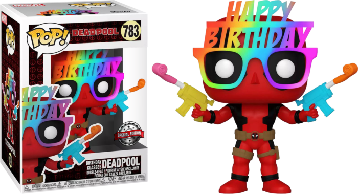 Marvel Deadpool Gafas de cumpleaños Exclusivo Funko 54687 Pop! Vinilo