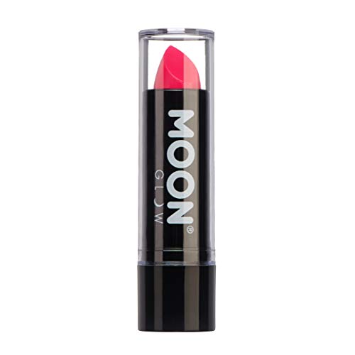 Neon UV Lipstick by Moon Glow - Intense Pink - Bright Neon Coloured Lipstick - G