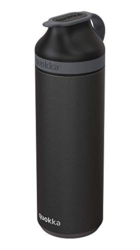 Quokka Stainless Steel Bottle with Large Magnet 430 ml Dark Mode, Black, Single