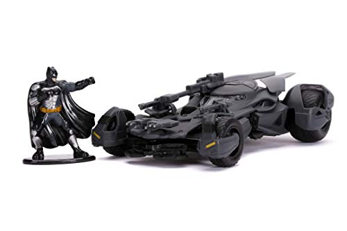 DC Comics 253213005 Justice League Batmobile Druckgussfahrzeug und Meta, Schwarz