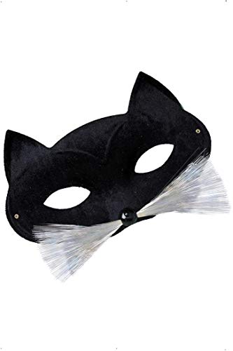 Smiffys Cat, máscara para los ojos con bigotes - Negra