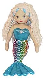 AB Gee C7046 Bambola di pezza Lucy Mermaid, blu, 45 cm