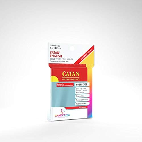 GAMEGEN!C - Prime Catan-Sized Sleeves 56 x 82 mm (50), Colour Clear (GGS10072ML)